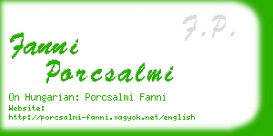 fanni porcsalmi business card